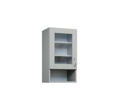 CH - 4NS horní skříňka, 1-dveřová, prosklená/nika, levá, 730x400x300, šedá CH - 4NS horní skříňka, 1-dveřová, prosklená/nika, levá, 730x400x300, šedá