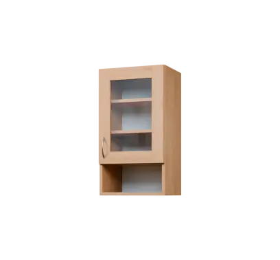 CH - 4NS horní skříňka, 1-dveřová, prosklená/nika, pravá, 730x400x300, javor horský CH - 4NS horní skříňka, 1-dveřová, prosklená/nika, pravá, 730x400x300, javor horský