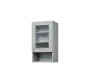 CH - 4NS horní skříňka, 1-dveřová, prosklená/nika, pravá, 730x400x300, šedá