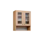 CH - 6NS2 horní skříňka, 2-dveřová, prosklená/nika, 730x600x300, javor horský