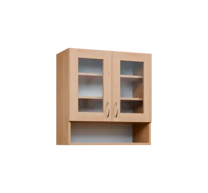 CH - 7NS horní skříňka, 2-dveřová, prosklená/nika, 730x700x300, javor horský