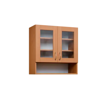 CH - 7NS horní skříňka, 2-dveřová, prosklená/nika, 730x700x300, buk royal