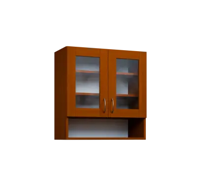 CH - 7NS horní skříňka, 2-dveřová, prosklená/nika, 730x700x300, třešeň šumavská