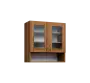 CH - 7NS horní skříňka, 2-dveřová, prosklená/nika, 730x700x300, ořech světlý