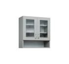 CH - 7NS horní skříňka, 2-dveřová, prosklená/nika, 730x700x300, šedá