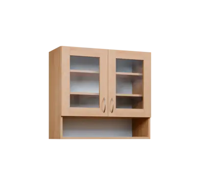 CH - 8NS horní skříňka, 2-dveřová, prosklená/nika, 730x800x300, javor horský CH - 8NS horní skříňka, 2-dveřová, prosklená/nika, 730x800x300, javor horský