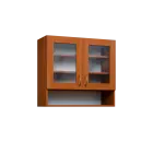 CH - 8NS horní skříňka, 2-dveřová, prosklená/nika, 730x800x300, olše jantar