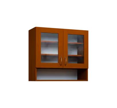 CH - 8NS horní skříňka, 2-dveřová, prosklená/nika, 730x800x300, třešeň šumavská