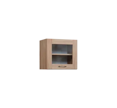 CHV - 45S horní skříňka, výklop, prosklená, 414x450x300, dub bardolino
