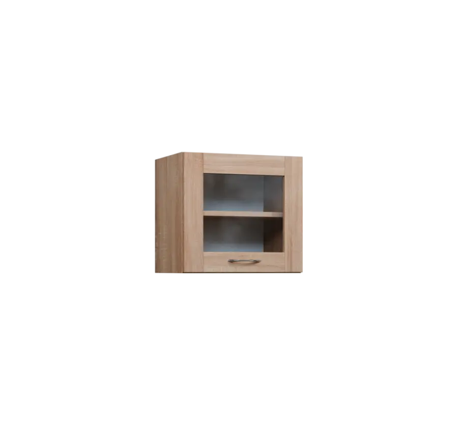 CHV - 45S horní skříňka, výklop, prosklená, 414x450x300, dub bardolino