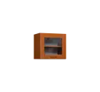 CHV - 45S horní skříňka, výklop, prosklená, 414x450x300, olše jantar