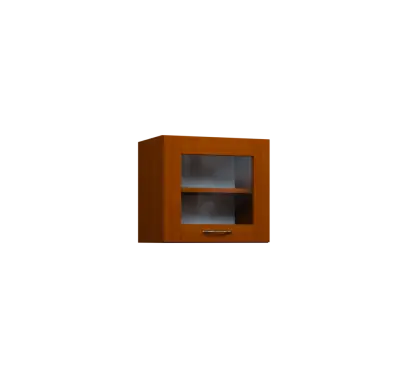 CHV - 45S horní skříňka, výklop, prosklená, 414x450x300, třešeň šumavská