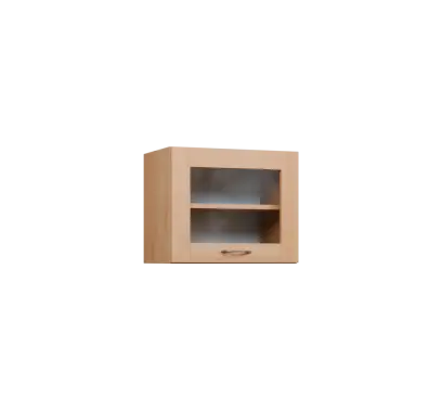 CHV - 54S horní skříňka, výklop, prosklená, 414x500x300, javor horský