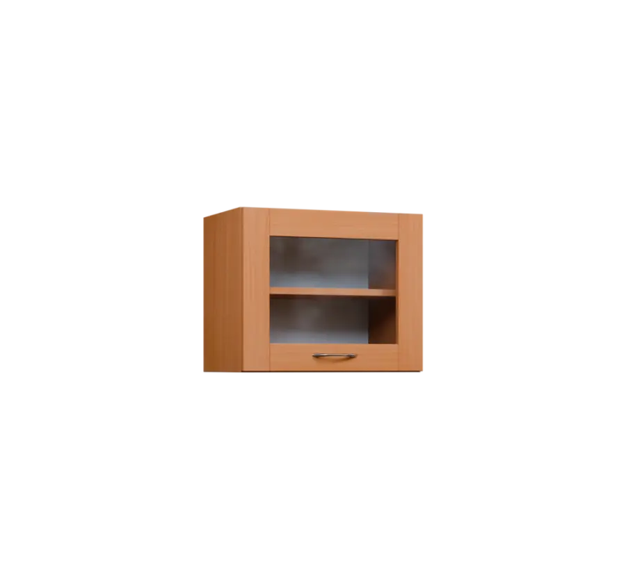 CHV - 54S horní skříňka, výklop, prosklená, 414x500x300, buk royal