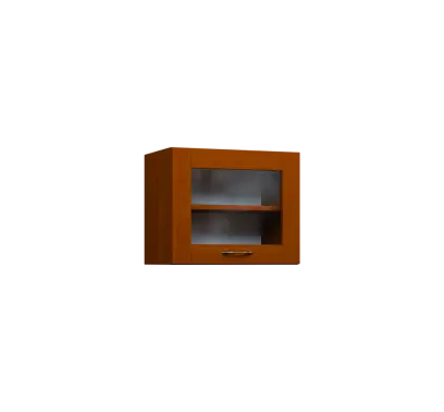 CHV - 54S horní skříňka, výklop, prosklená, 414x500x300, třešeň šumavská