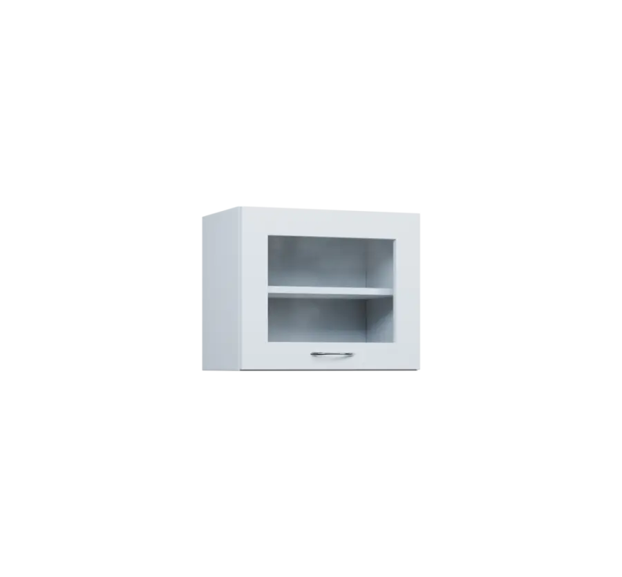 CHV - 54S horní skříňka, výklop, prosklená, 414x500x300, bílá