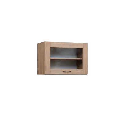 CHV - 64S horní skříňka, výklop, prosklená, 414x600x300, dub bardolino