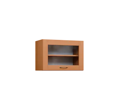 CHV - 64S horní skříňka, výklop, prosklená, 414x600x300, buk royal