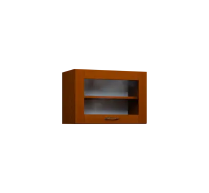 CHV - 64S horní skříňka, výklop, prosklená, 414x600x300, třešeň šumavská