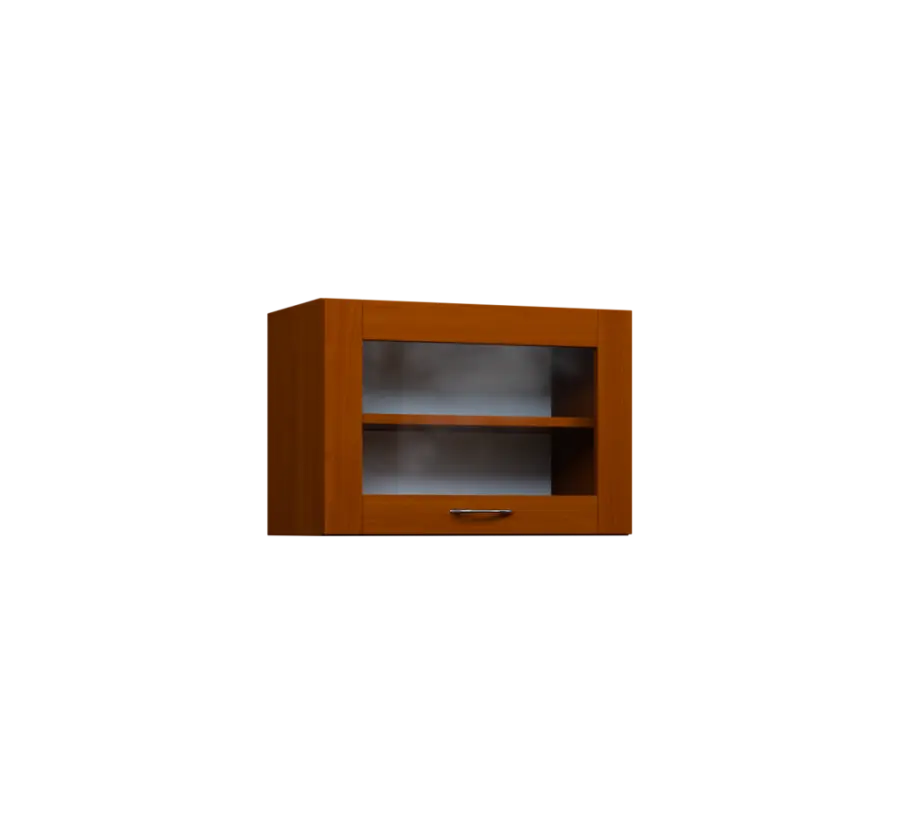 CHV - 64S horní skříňka, výklop, prosklená, 414x600x300, třešeň šumavská