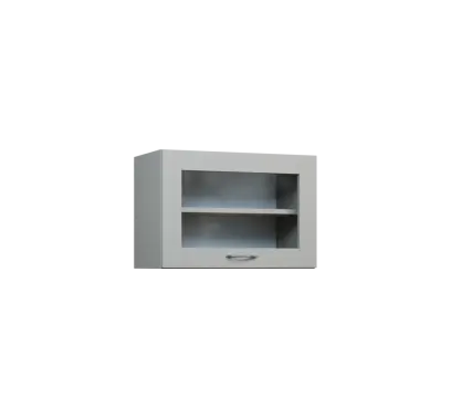 CHV - 64S horní skříňka, výklop, prosklená, 414x600x300, šedá