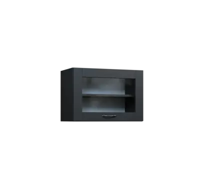 CHV - 64S horní skříňka, výklop, prosklená, 414x600x300, antracit