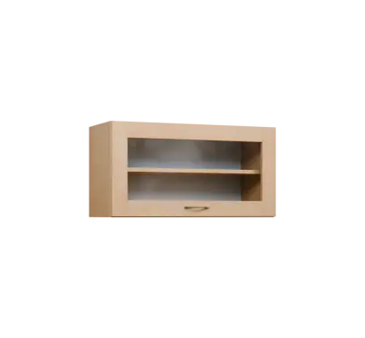 CHV - 84S horní skříňka, výklop, prosklená, 414x800x300, bříza světlá