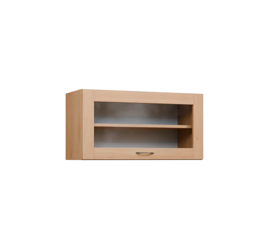 CHV - 84S horní skříňka, výklop, prosklená, 414x800x300, javor horský