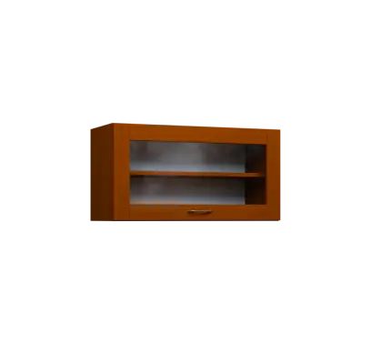 CHV - 84S horní skříňka, výklop, prosklená, 414x800x300, třešeň šumavská