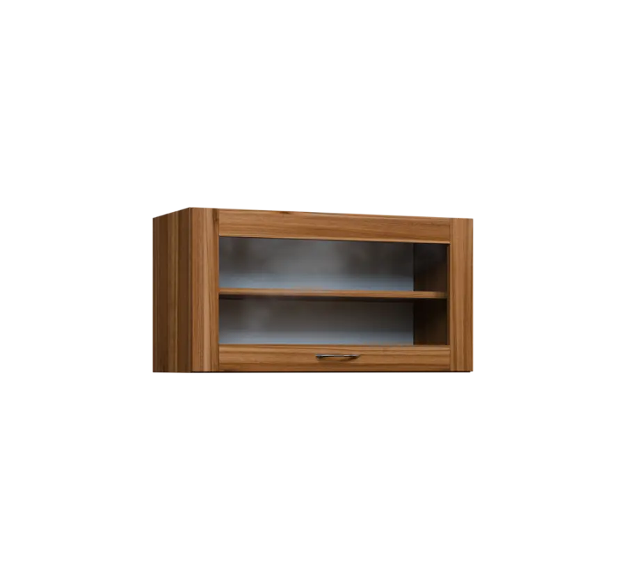 CHV - 84S horní skříňka, výklop, prosklená, 414x800x300, ořech světlý