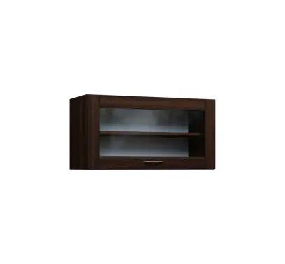 CHV - 84S horní skříňka, výklop, prosklená, 414x800x300, ořech královský