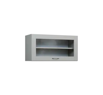 CHV - 84S horní skříňka, výklop, prosklená, 414x800x300, šedá