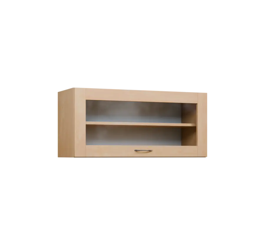 CHV - 94S horní skříňka, výklop, prosklená, 414x900x300, bříza světlá