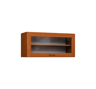 CHV - 94S horní skříňka, výklop, prosklená, 414x900x300, olše jantar