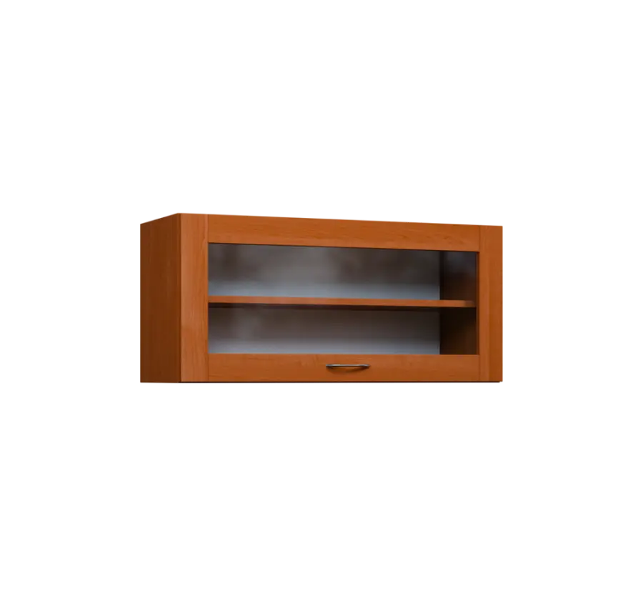 CHV - 94S horní skříňka, výklop, prosklená, 414x900x300, olše jantar