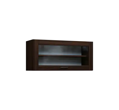 CHV - 94S horní skříňka, výklop, prosklená, 414x900x300, ořech královský