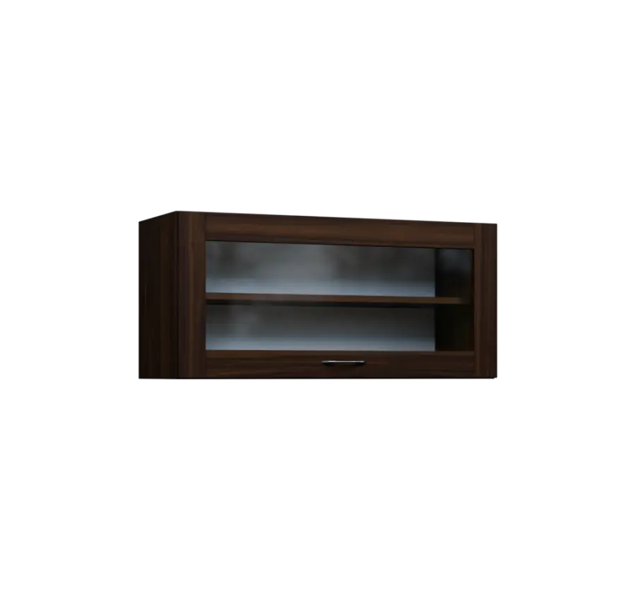 CHV - 94S horní skříňka, výklop, prosklená, 414x900x300, ořech královský