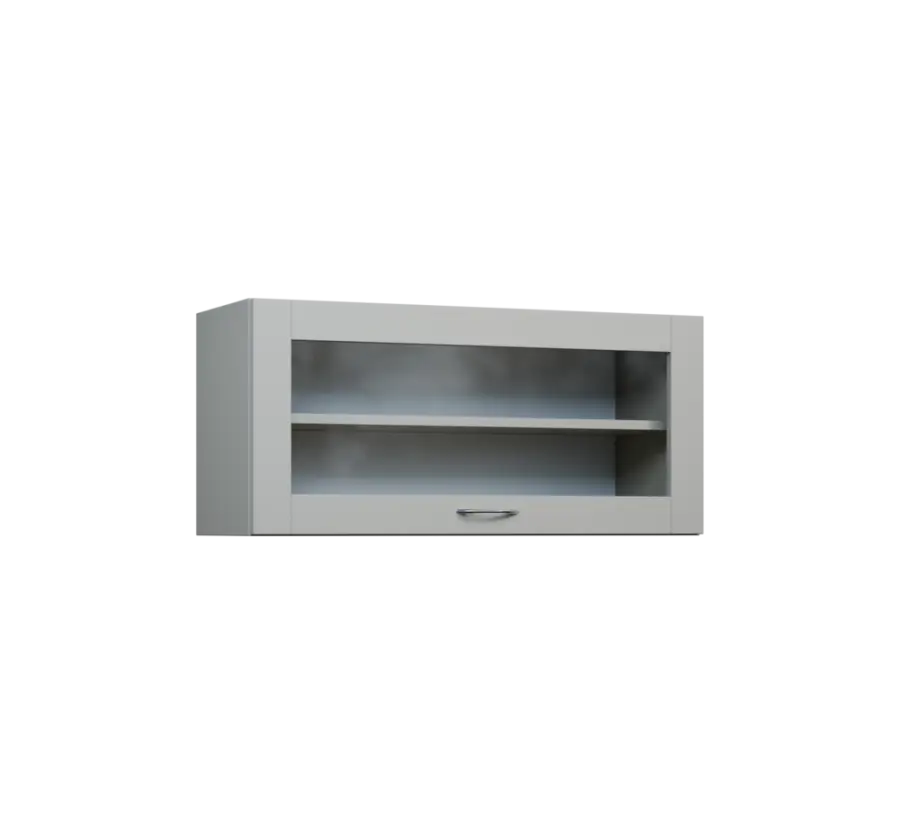 CHV - 94S horní skříňka, výklop, prosklená, 414x900x300, šedá