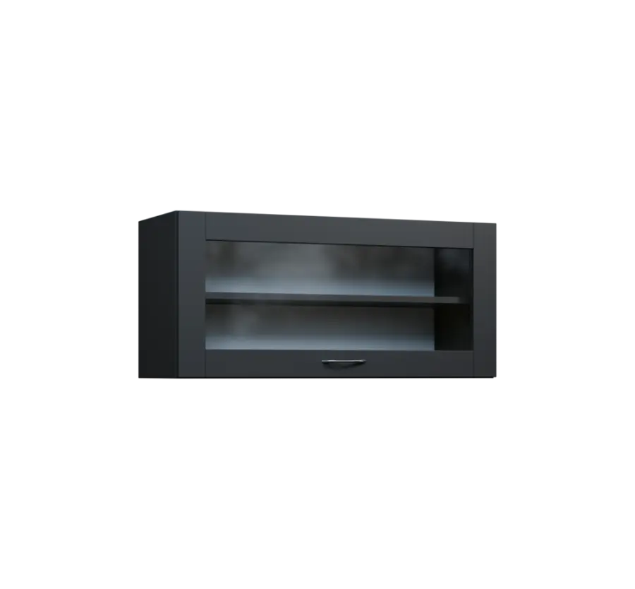 CHV - 94S horní skříňka, výklop, prosklená, 414x900x300, antracit