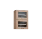 CHVV - 5S horní skříňka, 2 výklopy, prosklená, 730x500x300, dub bardolino