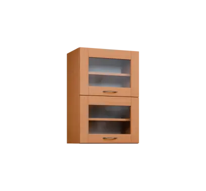 CHVV - 5S horní skříňka, 2 výklopy, prosklená, 730x500x300, buk royal