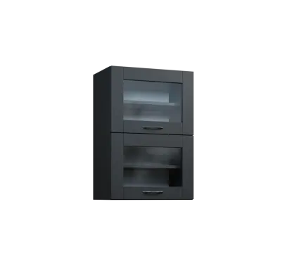 CHVV - 5S horní skříňka, 2 výklopy, prosklená, 730x500x300, antracit CHVV - 5S horní skříňka, 2 výklopy, prosklená, 730x500x300, antracit