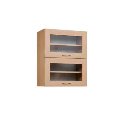 CHVV - 6S horní skříňka, 2 výklopy, prosklená, 730x600x300, javor horský CHVV - 6S horní skříňka, 2 výklopy, prosklená, 730x600x300, javor horský