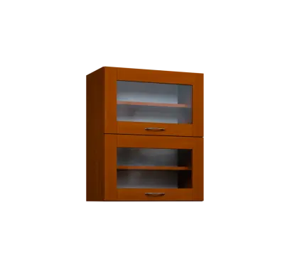 CHVV - 6S horní skříňka, 2 výklopy, prosklená, 730x600x300, třešeň šumavská CHVV - 6S horní skříňka, 2 výklopy, prosklená, 730x600x300, třešeň šumavská