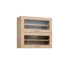 CHVV - 8S horní skříňka, 2 výklopy, prosklená, 730x800x300, bříza světlá