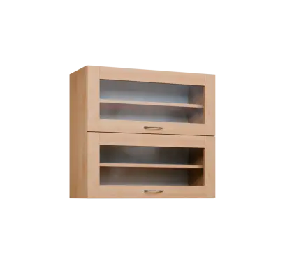 CHVV - 8S horní skříňka, 2 výklopy, prosklená, 730x800x300, javor horský CHVV - 8S horní skříňka, 2 výklopy, prosklená, 730x800x300, javor horský