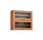 CHVV - 8S horní skříňka, 2 výklopy, prosklená, 730x800x300, buk royal
