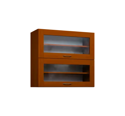 CHVV - 8S horní skříňka, 2 výklopy, prosklená, 730x800x300, třešeň šumavská CHVV - 8S horní skříňka, 2 výklopy, prosklená, 730x800x300, třešeň šumavská