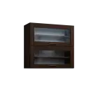 CHVV - 8S horní skříňka, 2 výklopy, prosklená, 730x800x300, ořech královský