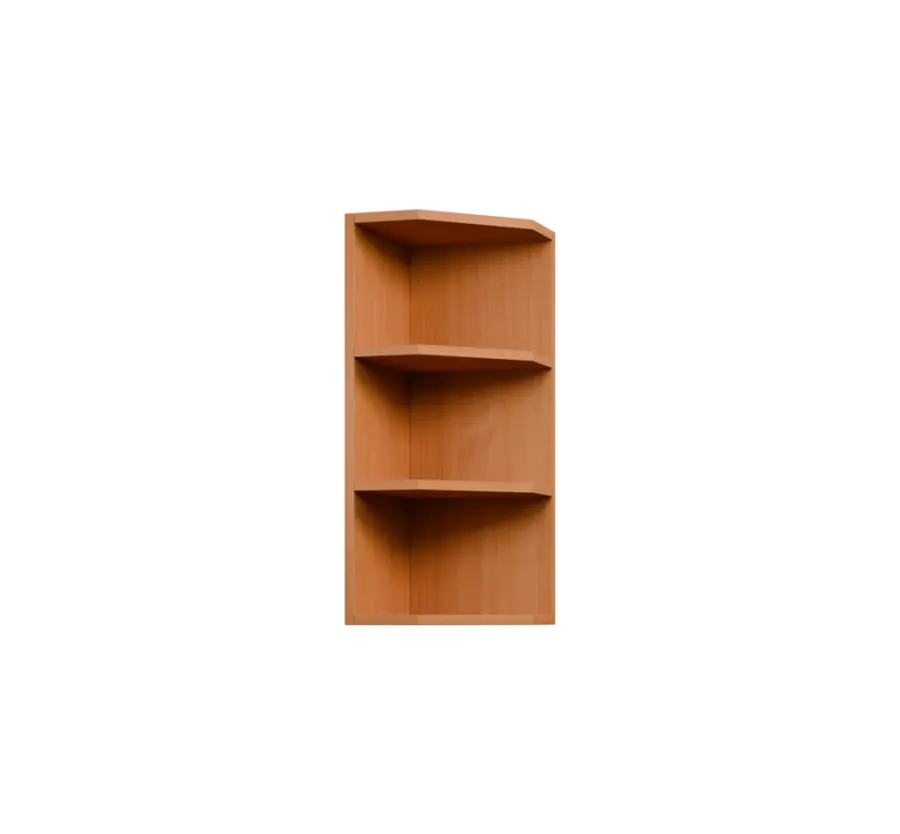 KHZ - 3 skříňka horní, rohová, policová, levá, 730x300x300, buk royal
